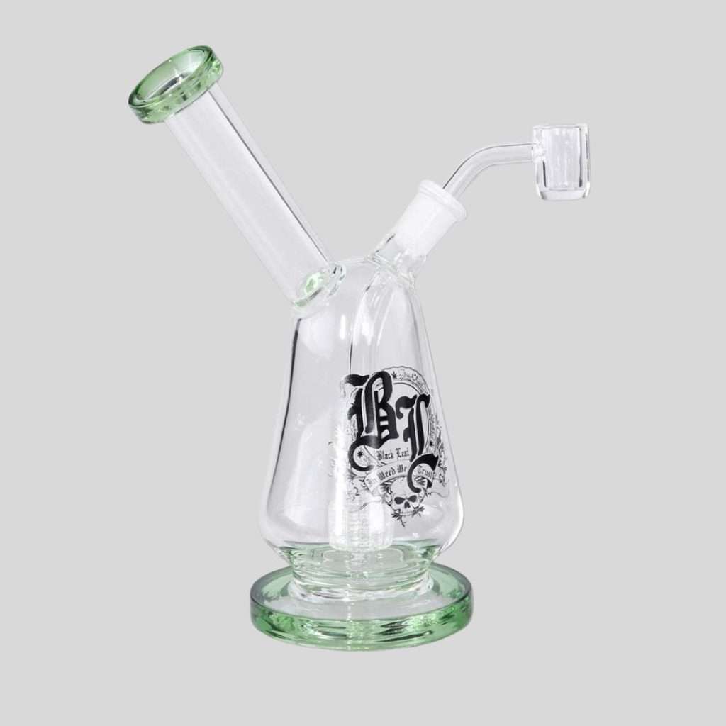 DAB RIG BLACK LEAF CON PERCOLATORE A TAMBURO