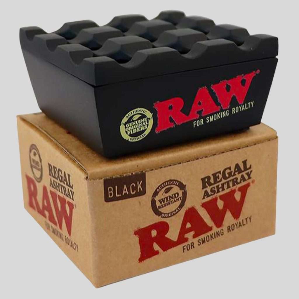 RAW POSACENERE REGAL IN METALLO NERO